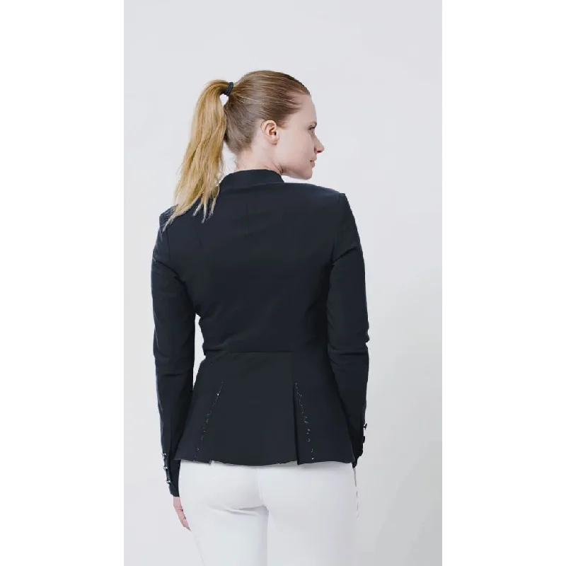 Samshield Ladies Louisa Crystal Leaf Competition Jacket Navy/Tone