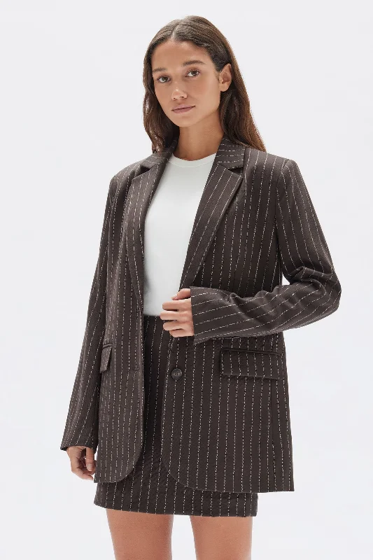 Sofia Wool Pinstripe Jacket