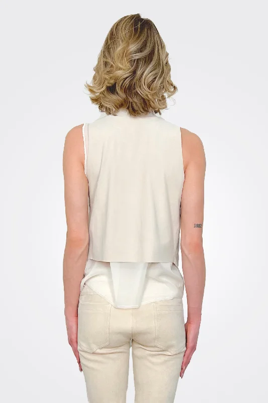 Stretch Leather Vest - Lino