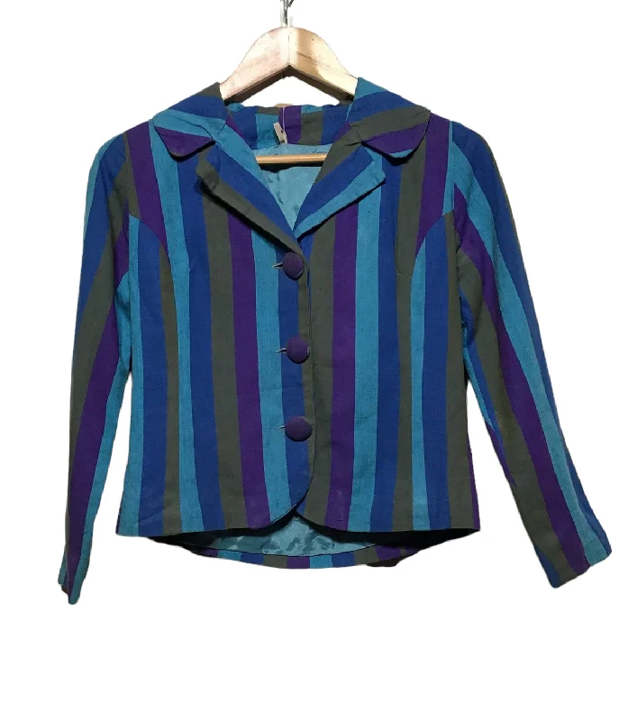 Striped Cropped Blazer (Size XS/S)