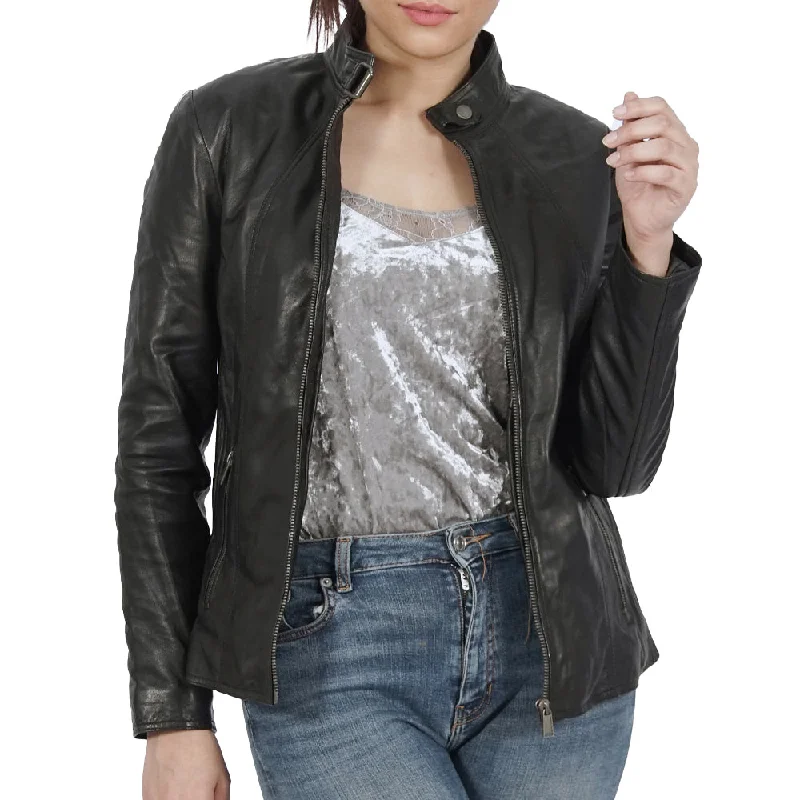 Sylvia Biker Black Leather Jacket