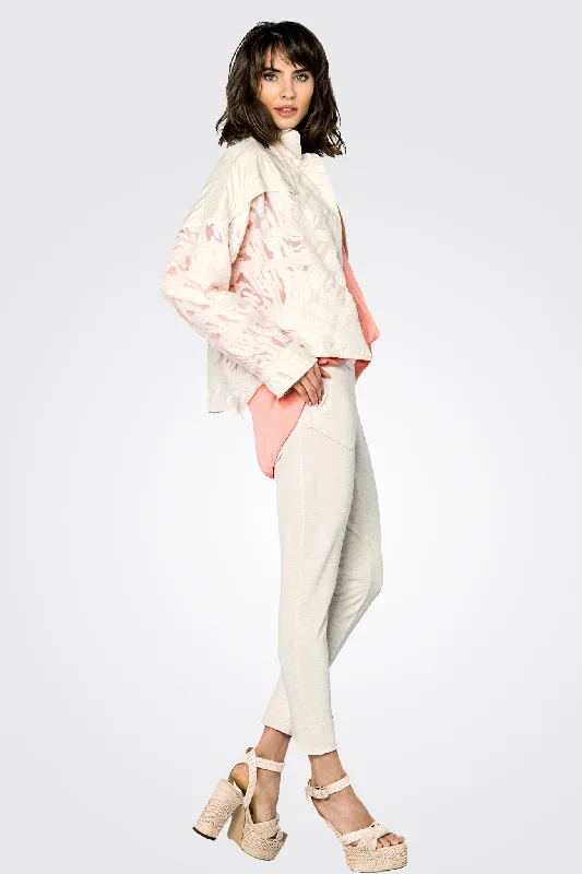 Taffeta Lace Jacket - Off White