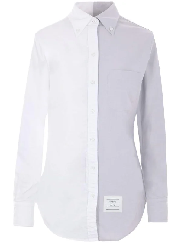 THOM BROWNE Women Classic Button Down Point Collar Shirt