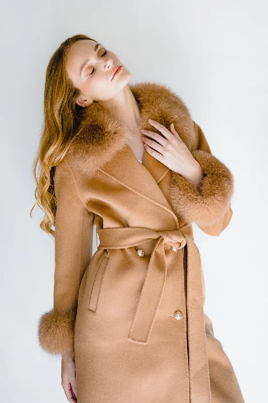 Victoire Cashmere Coat - Camel