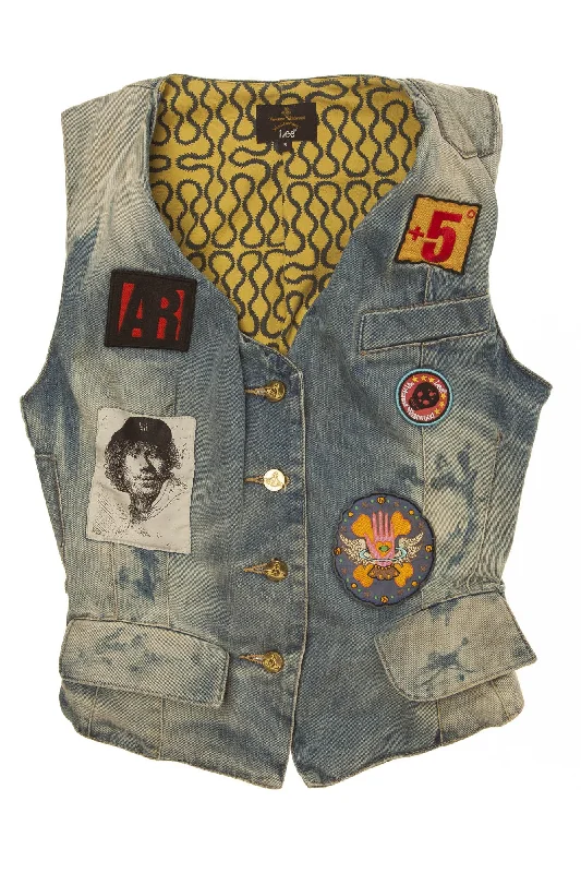 Vivienne Westwood - Denim Jean Vest with Patches - S