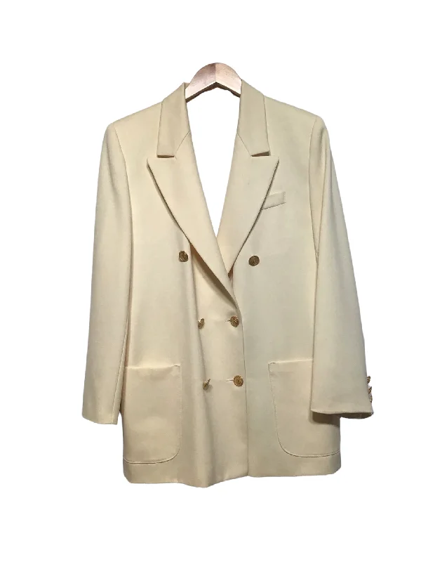 Women’s Cream Blazer With Gold Details (Size XL)