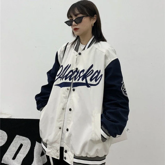 Womens Baseball Korean Casual Lose Jacket