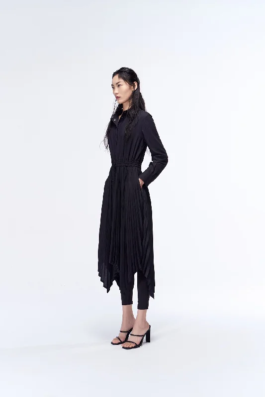 So Chic Long-Sleeve Shirt Dress