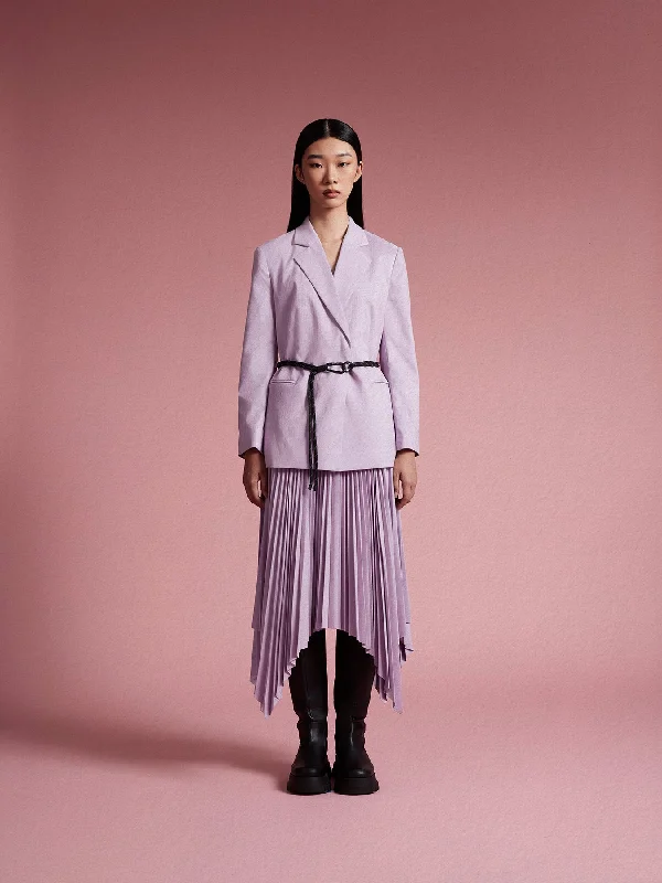 Poised Asymmetric Pleated Skirt 3.0