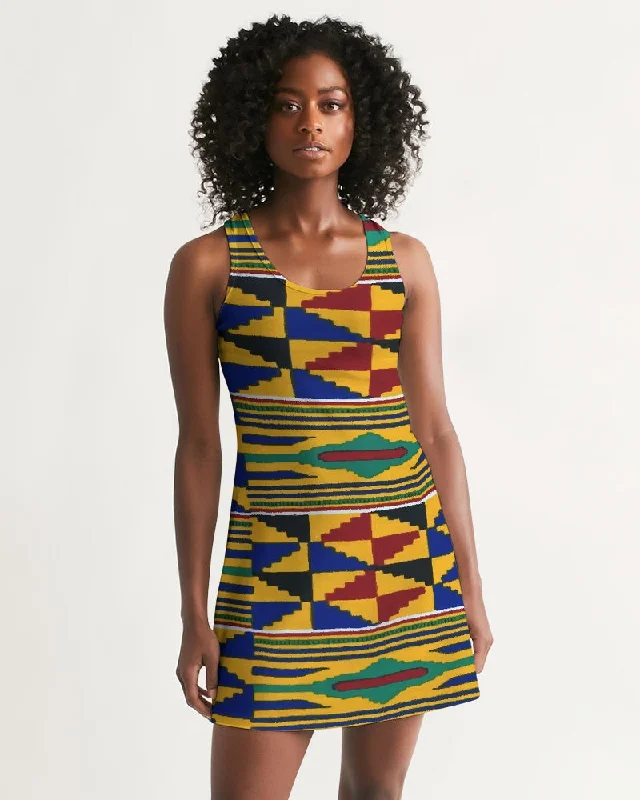 AKH African Kente Cloth Women's Racerback Dress