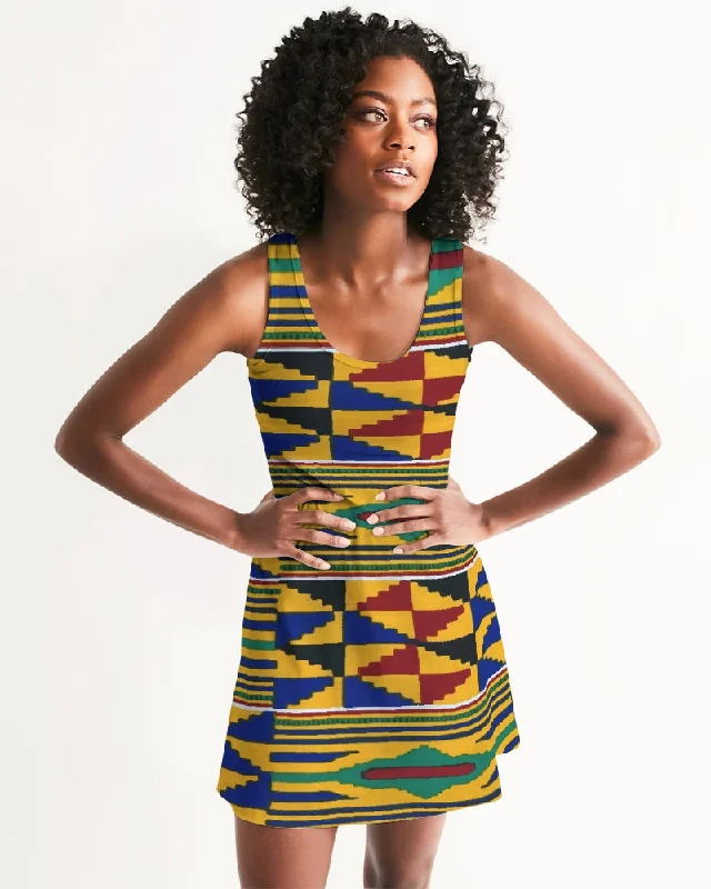 AKH African Kente Cloth Women's Racerback Dress