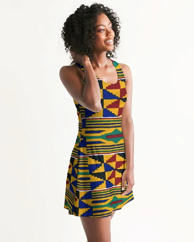 AKH African Kente Cloth Women's Racerback Dress