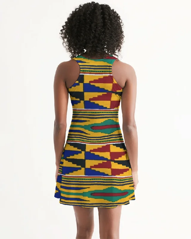 AKH African Kente Cloth Women's Racerback Dress