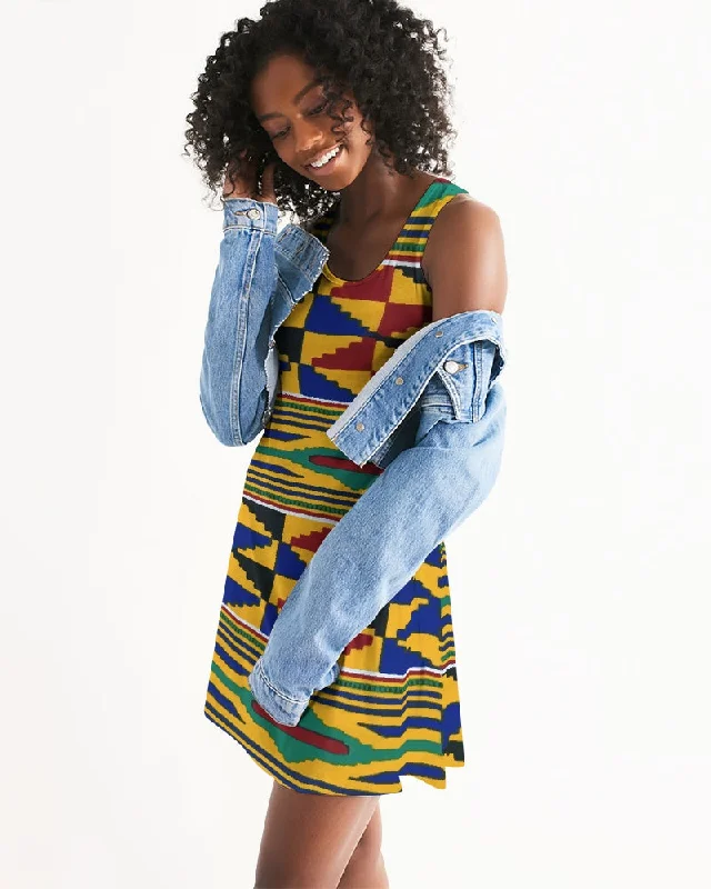 AKH African Kente Cloth Women's Racerback Dress