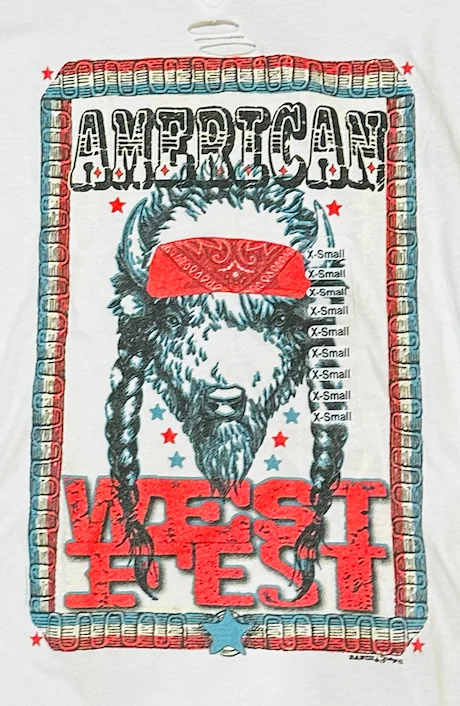 American West Fest Buffalo V-Neck T-Shirt