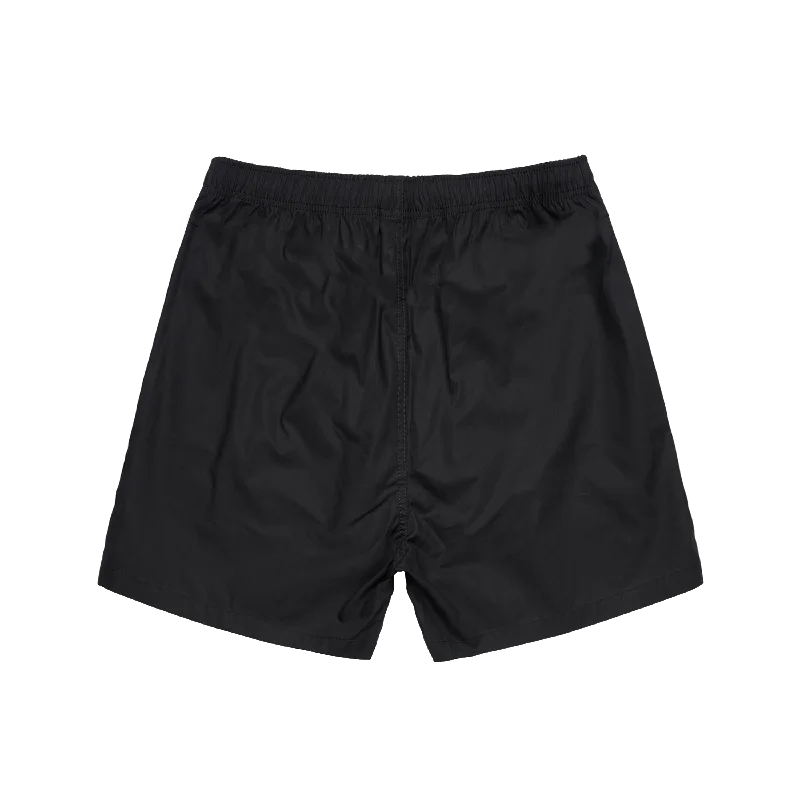 Ashuxe Classic Satin Logo Swimshort Black