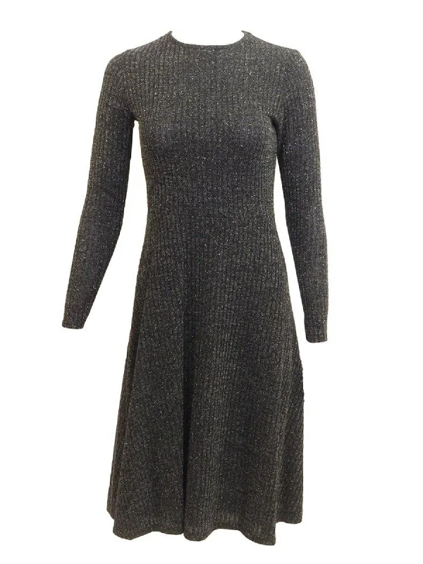 BabyO Lurex Knit Fit & Flare Dress