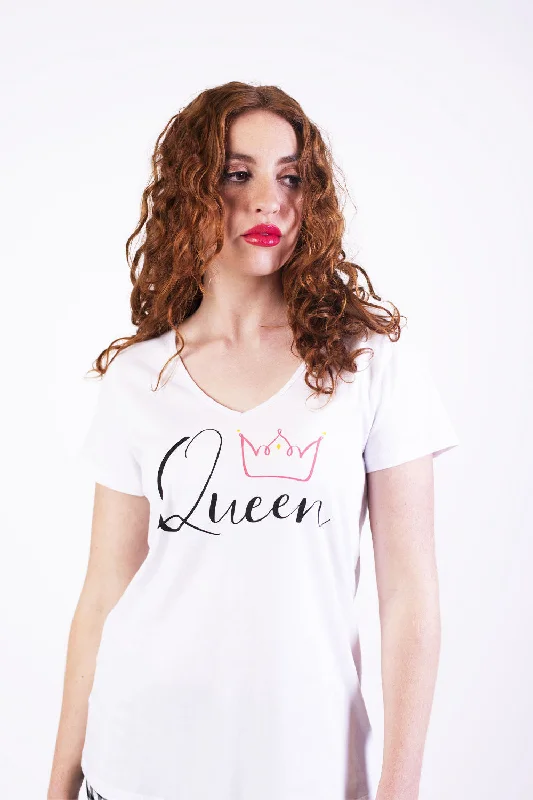 Basic Tee Short Sleeve New Queen - White - SALE