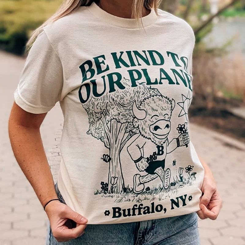 Be Kind To Our Planet Cream Short Sleeve Shirt