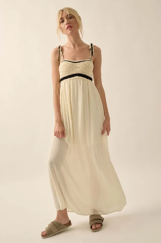 Call Me Darling Crochet Bodice Maxi Dress