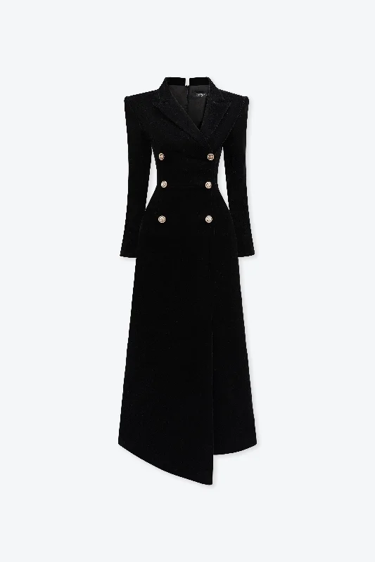 Caloria Velvet Trench Coat