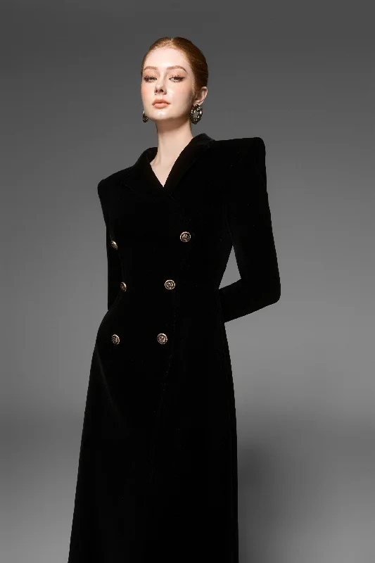 Caloria Velvet Trench Coat