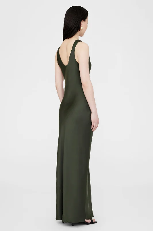 Camille Dress - Dark Olive