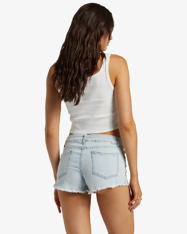 Lite Hearted Denim Shorts - Acid