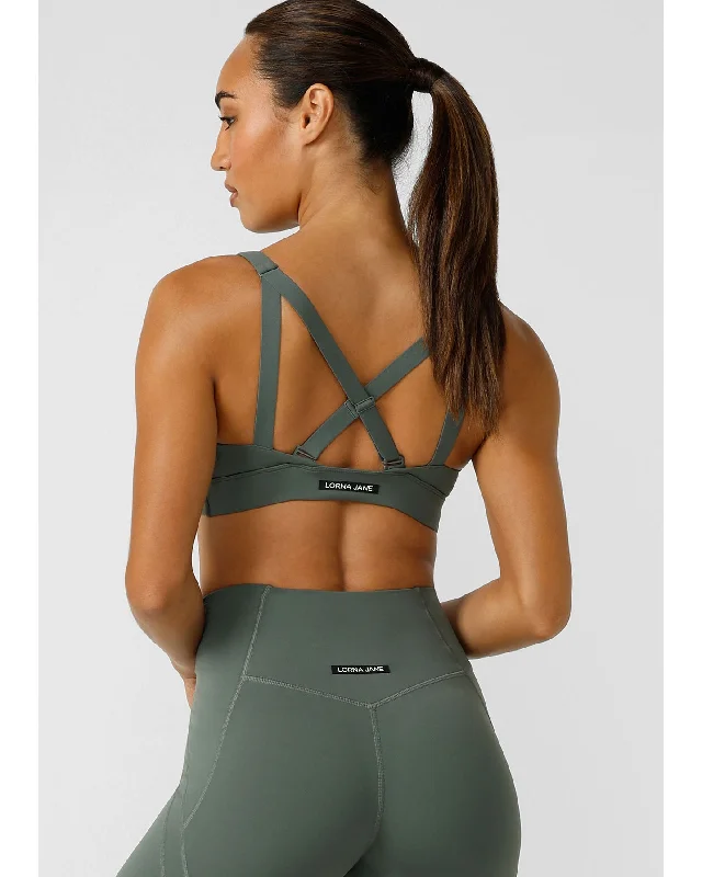 Lorna Jane Formation Recycled Sports Bra - Agave Green