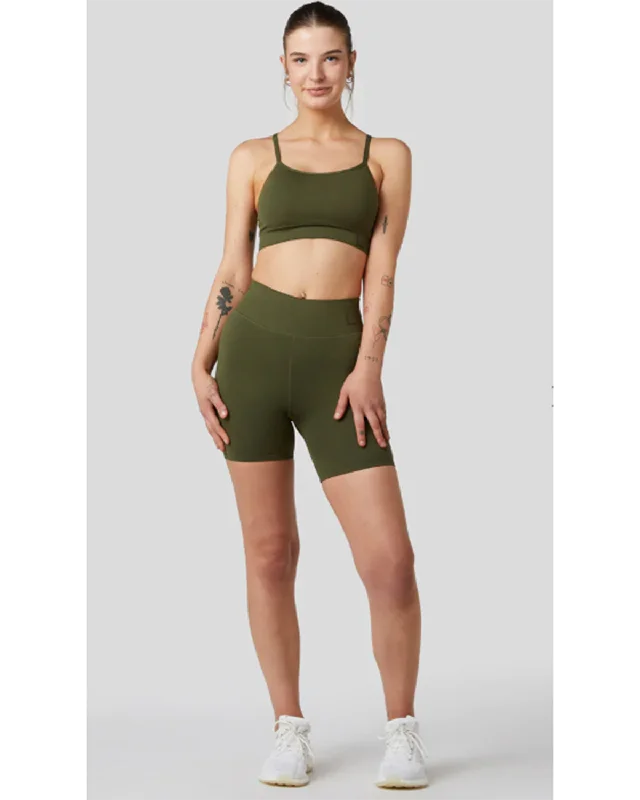 L'urv Clover Seamless Crop - Moss Green