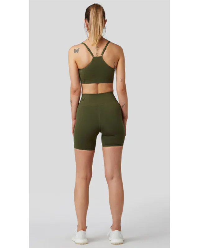 L'urv Clover Seamless Crop - Moss Green