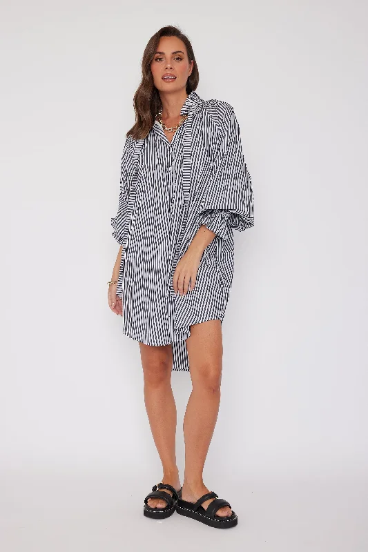 LYCIUM Dress Black Stripe