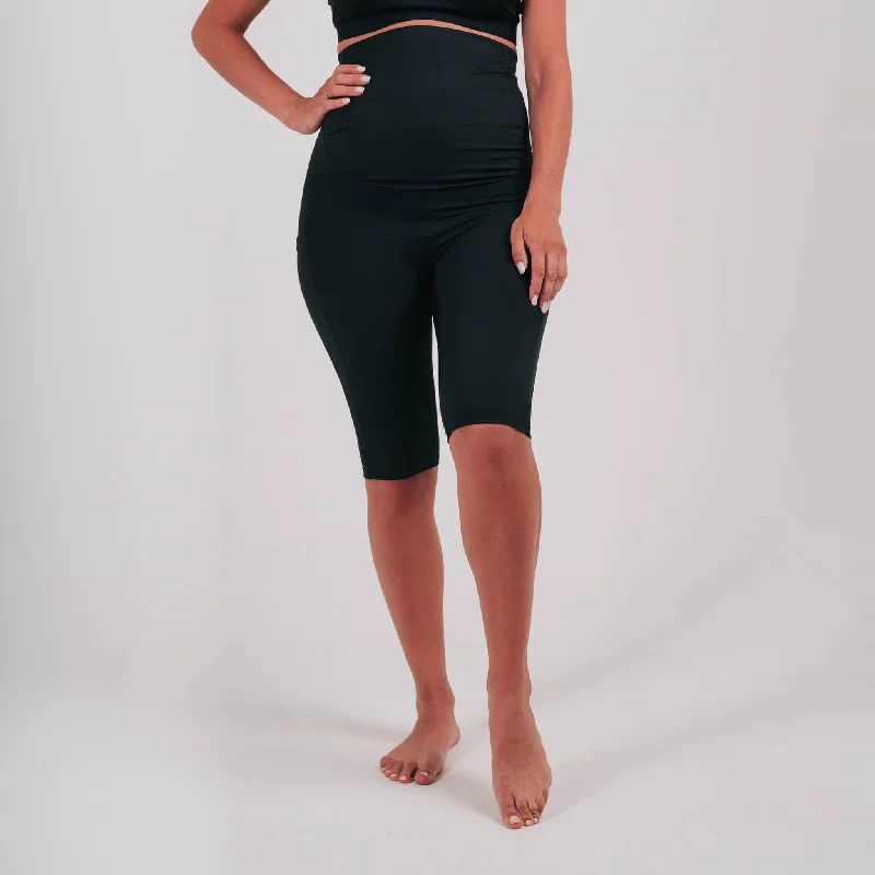 Black Maternity Pocket Shorts