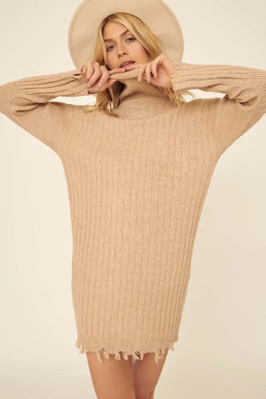 Near Future Cowl Neck Sweater Dress