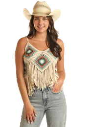 Rock & Roll Cowgirl Crochet Tank Top