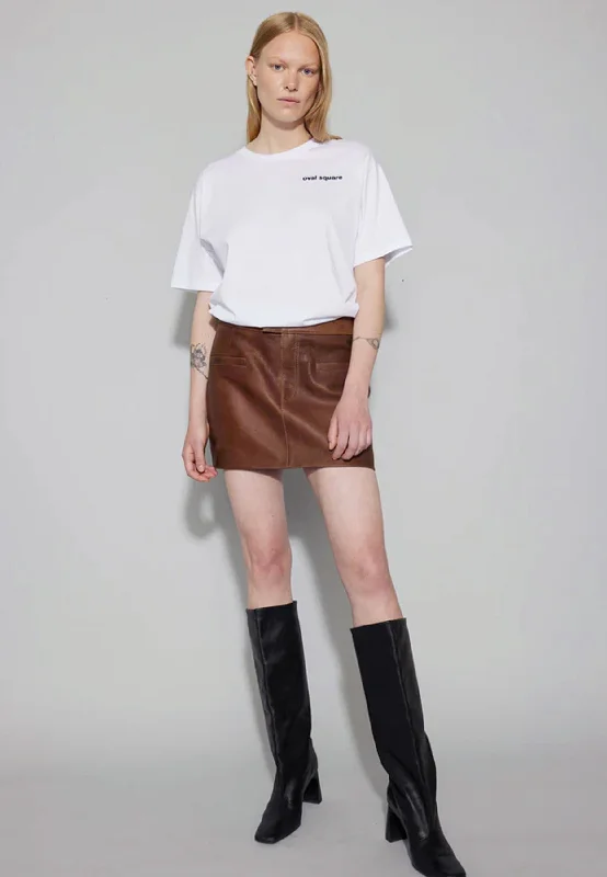 Rocky Leather Skirt - Used Brown