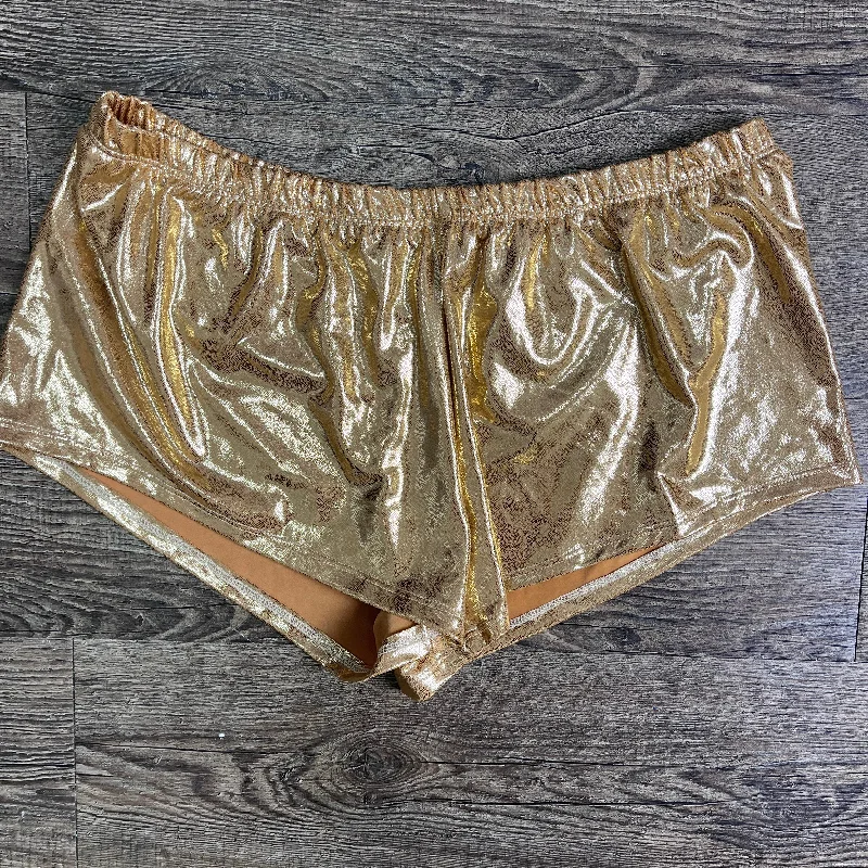 SALE - MEDIUM - Rave Shorts - Gold Mystique