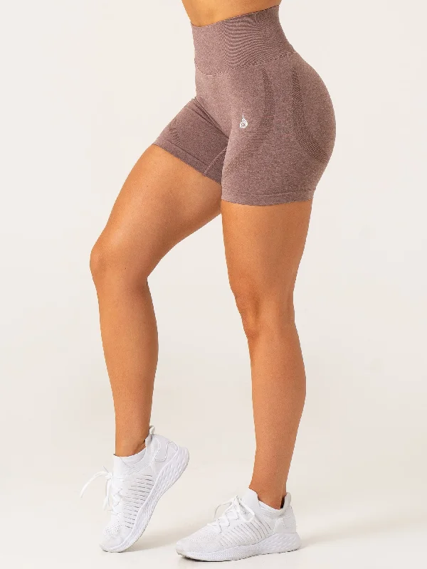 Sculpt Seamless Shorts - Mocha Marl