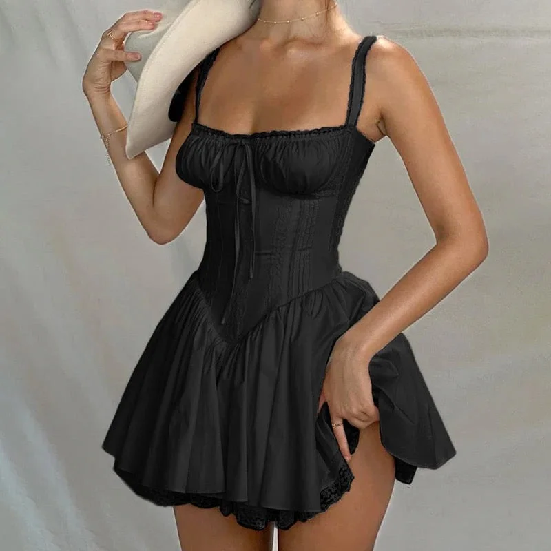 Sleeveless Mini coquette corset dress