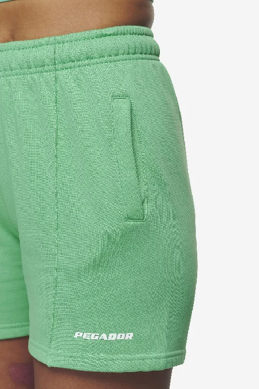 Sully High Waisted Shorts Washed Peppermint Green White Gum