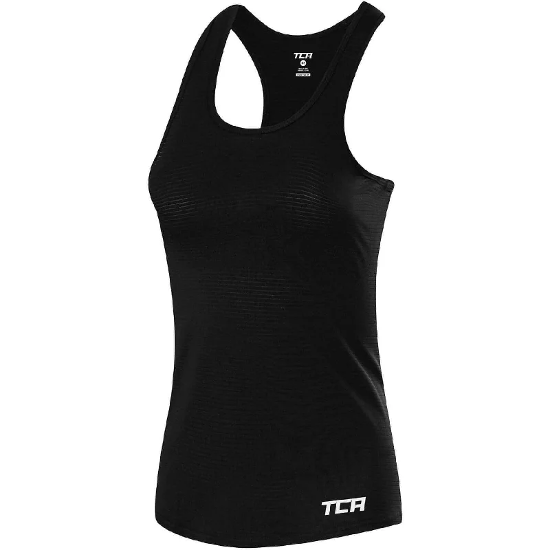 TCA Air Racerback Womens Training Vest Tank Top - Black