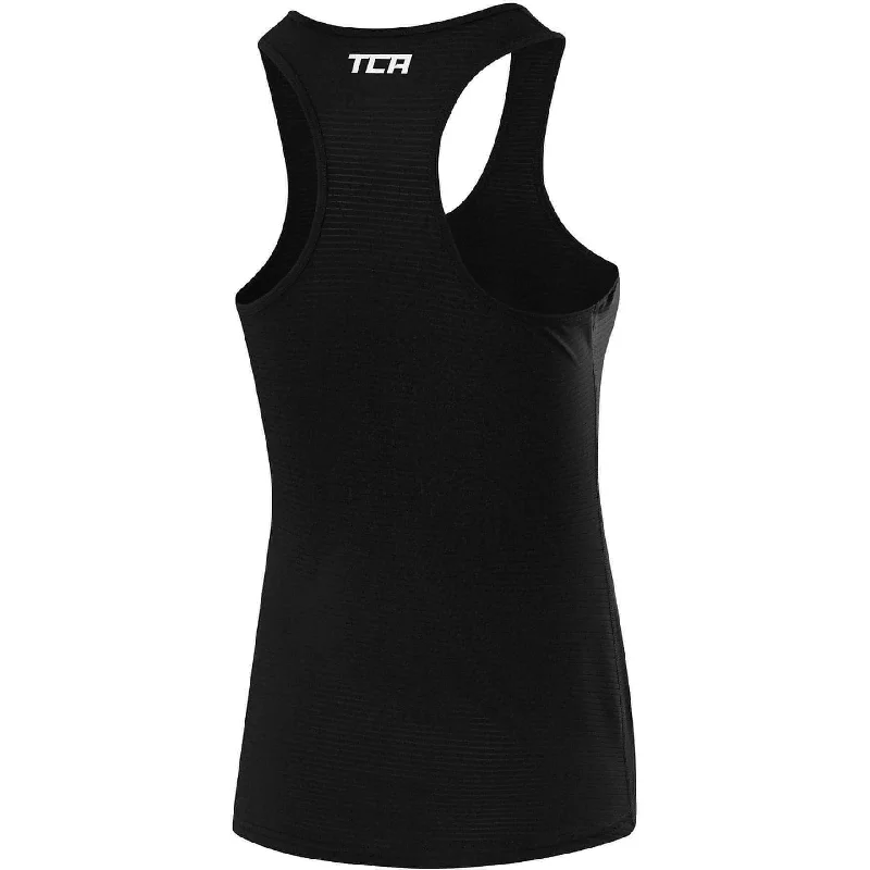 TCA Air Racerback Womens Training Vest Tank Top - Black