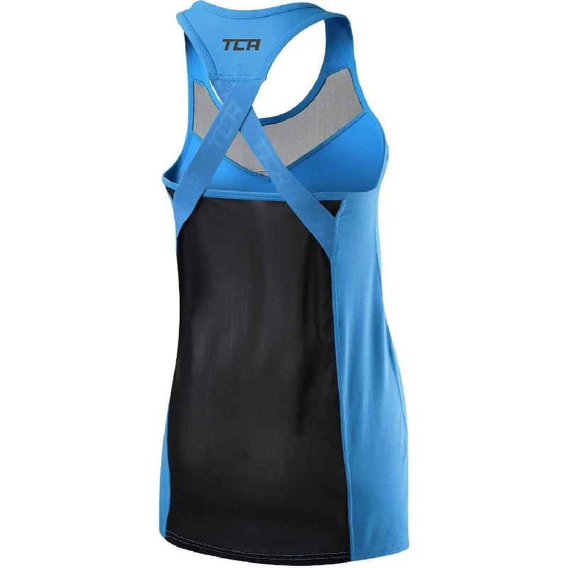 TCA MeshLuxe Womens Running Vest - Blue