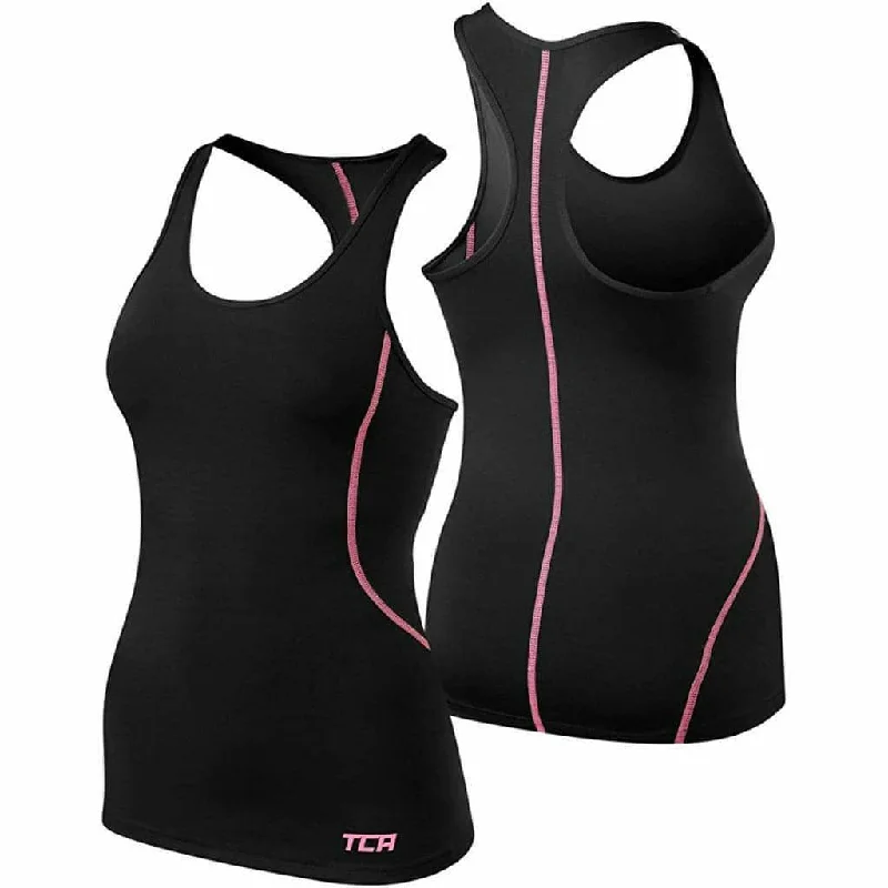 TCA Pro Performance Womens Running Vest Tank Top - Black