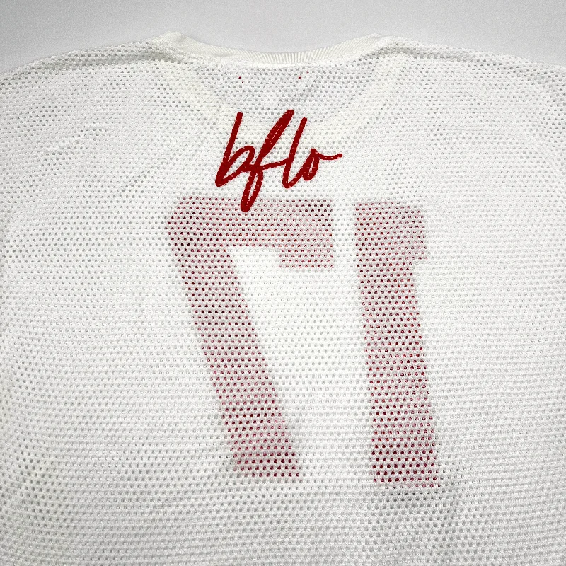 Women's BFLO #17 White Mesh Jersey