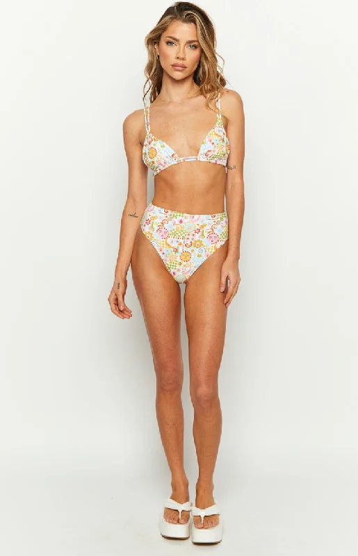 9.0 Swim Sumba Summer Multi Print Bikini Top