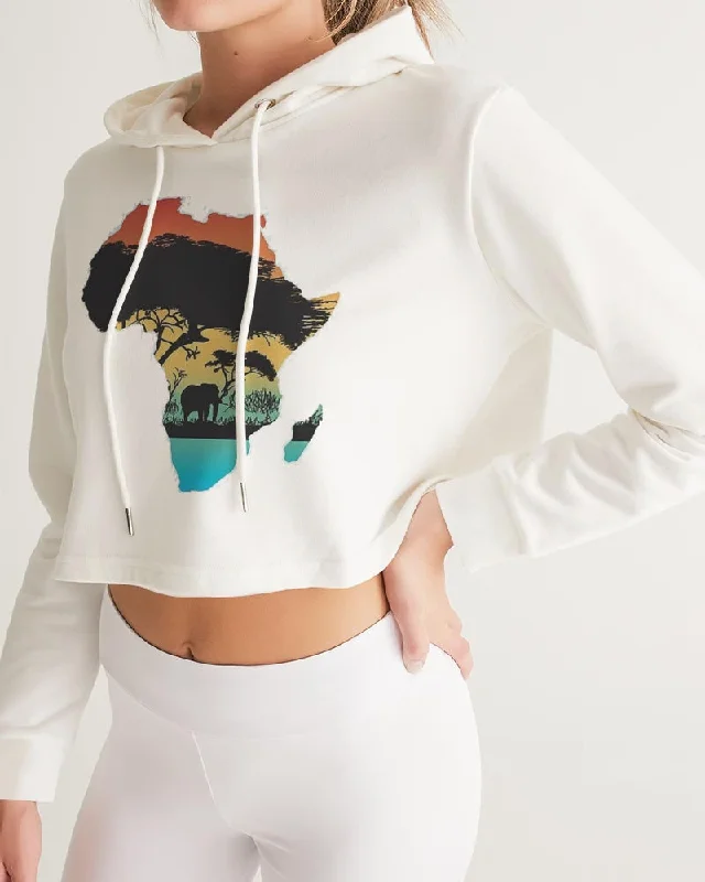 AKH African Motherland Women's Cropped Hoodie