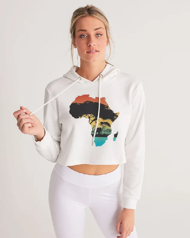 AKH African Motherland Women's Cropped Hoodie