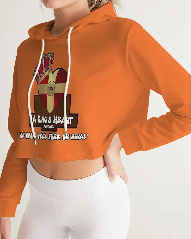 AKH Orange Women's Cropped Hoodie