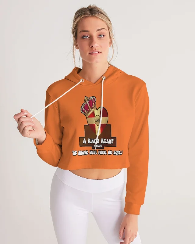 AKH Orange Women's Cropped Hoodie